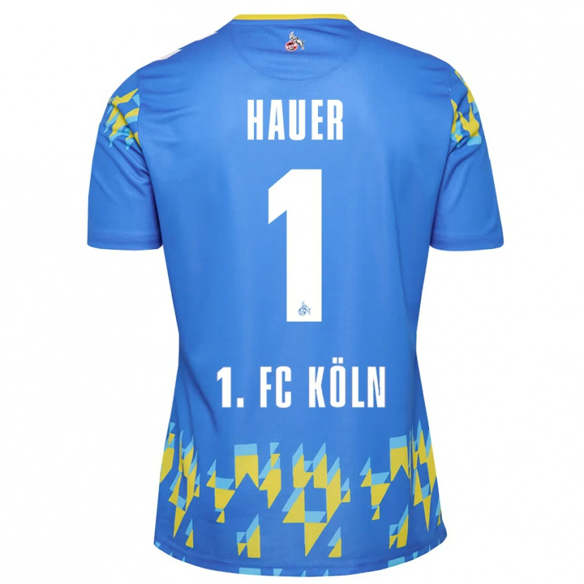 Danxen Niño Camiseta Luis Hauer #1 Azul Cornflower Portero Equipación 2025/26 La Camisa México
