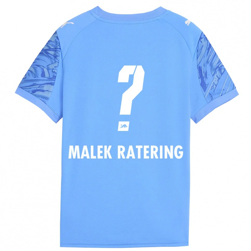 Danxen Niño Camiseta Jakob Malek Ratering #0 Azul Real Rojo Portero Equipación 2025/26 La Camisa México