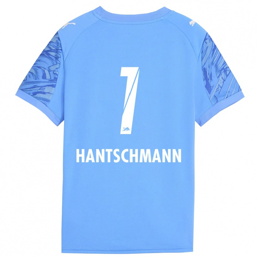 Danxen Niño Camiseta Franz Hantschmann #1 Azul Real Rojo Portero Equipación 2025/26 La Camisa México