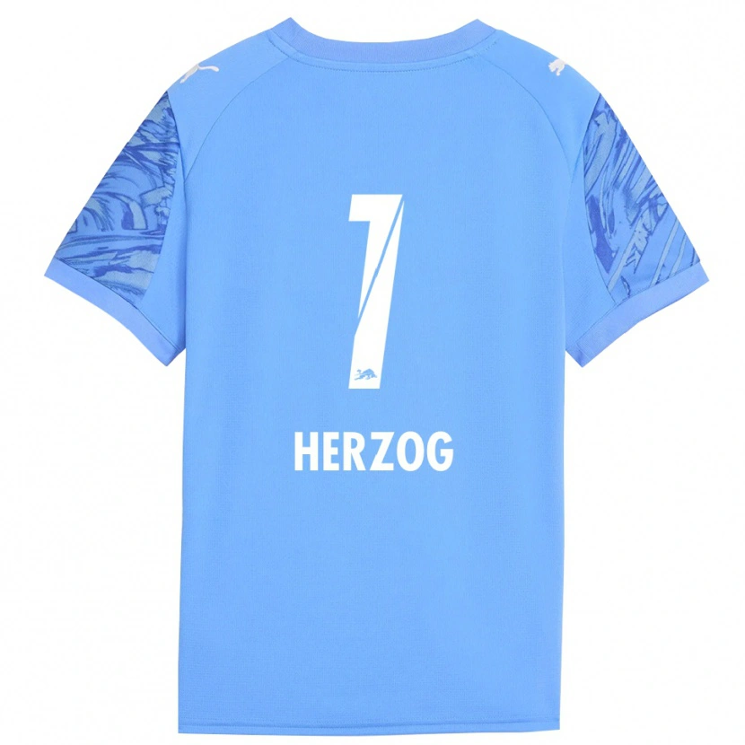 Danxen Niño Camiseta Elvira Herzog #1 Azul Real Rojo Portero Equipación 2025/26 La Camisa México