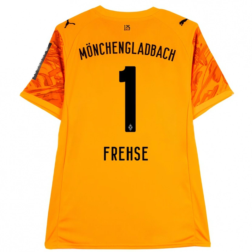 Danxen Niño Camiseta Jil Frehse #1 Naranja Amarillo Negro Portero Equipación 2025/26 La Camisa México