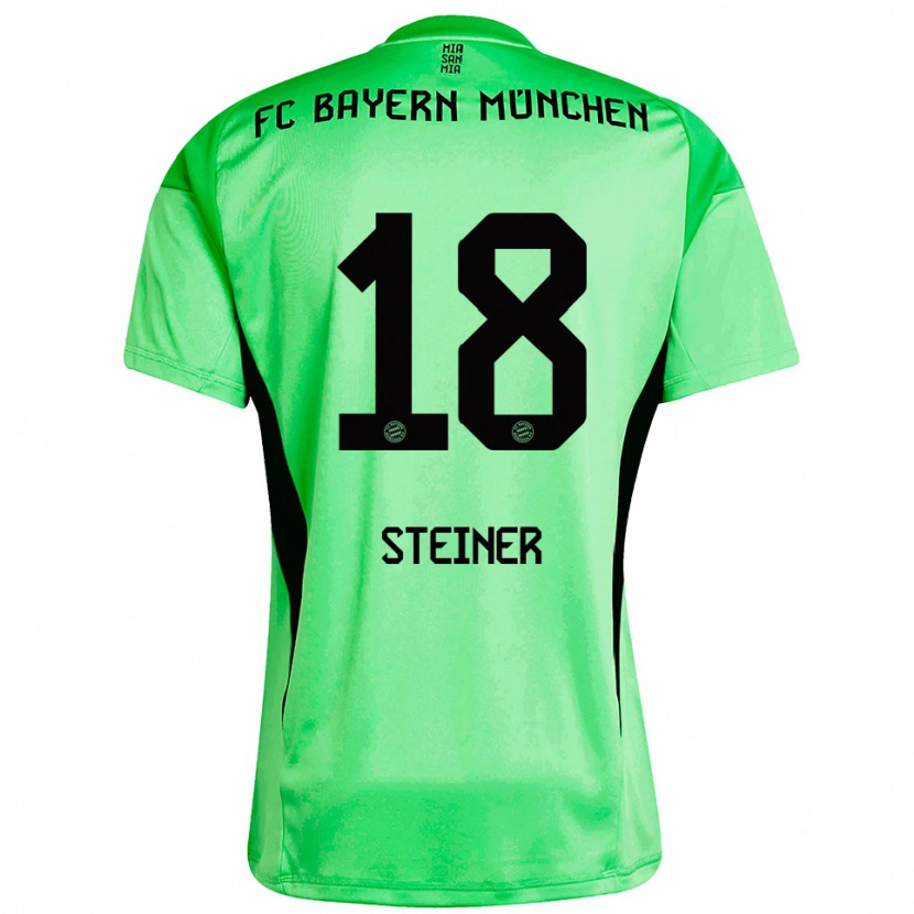 Danxen Niño Camiseta Michael Steiner #18 Verde Primavera Medio Portero Equipación 2025/26 La Camisa México
