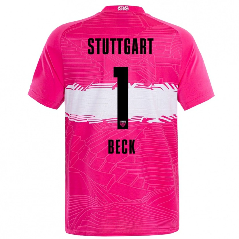 Danxen Niño Camiseta Kiara Beck #1 Rosa Profundo Negro Portero Equipación 2025/26 La Camisa México