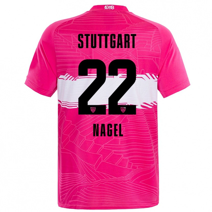 Danxen Niño Camiseta Lucas Nagel #22 Rosa Profundo Negro Portero Equipación 2025/26 La Camisa México