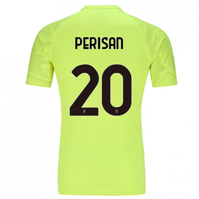 Danxen Niño Camiseta Samuele Perisan #20 Verde Fluorescente Portero Equipación 2025/26 La Camisa México