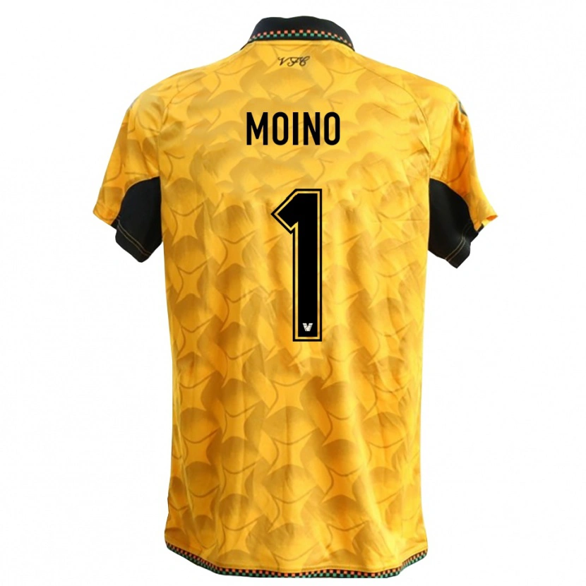 Danxen Niño Camiseta Thomas Moino #1 Amarillo Negro Portero Equipación 2025/26 La Camisa México