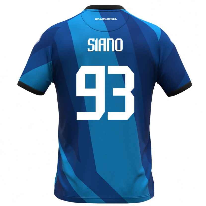 Danxen Niño Camiseta Alessandro Siano #93 Azul Real Naranja Portero Equipación 2025/26 La Camisa México