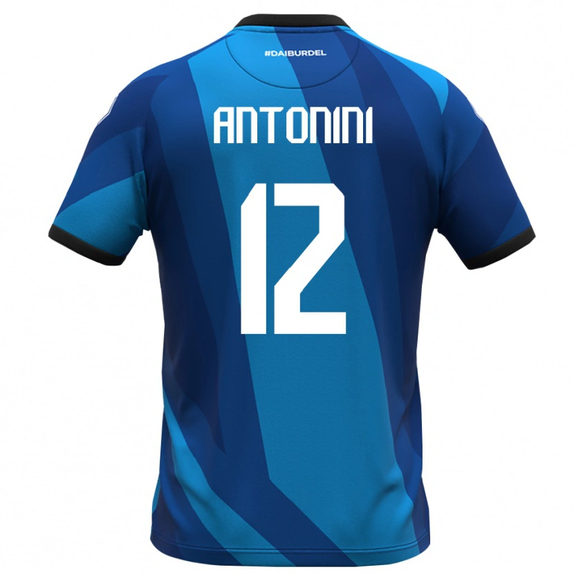 Danxen Niño Camiseta Francesco Antonini #12 Azul Real Naranja Portero Equipación 2025/26 La Camisa México