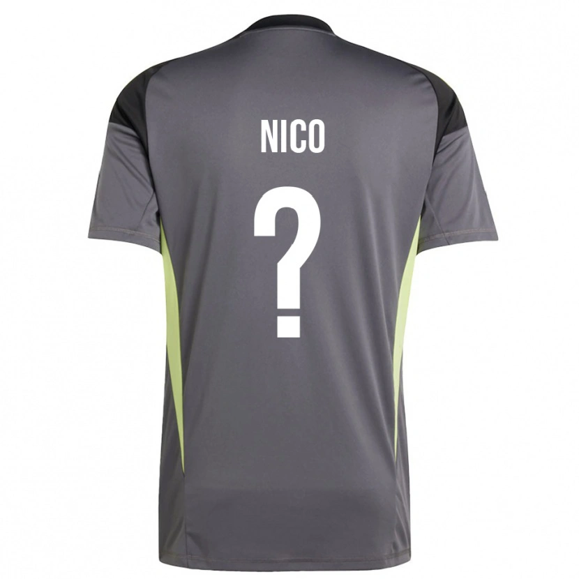 Danxen Niño Camiseta Riccardo Nico #0 Gris Tenue Portero Equipación 2025/26 La Camisa México