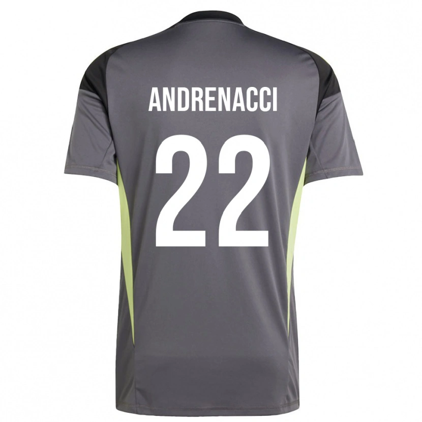 Danxen Niño Camiseta Lorenzo Andrenacci #22 Gris Tenue Portero Equipación 2025/26 La Camisa México