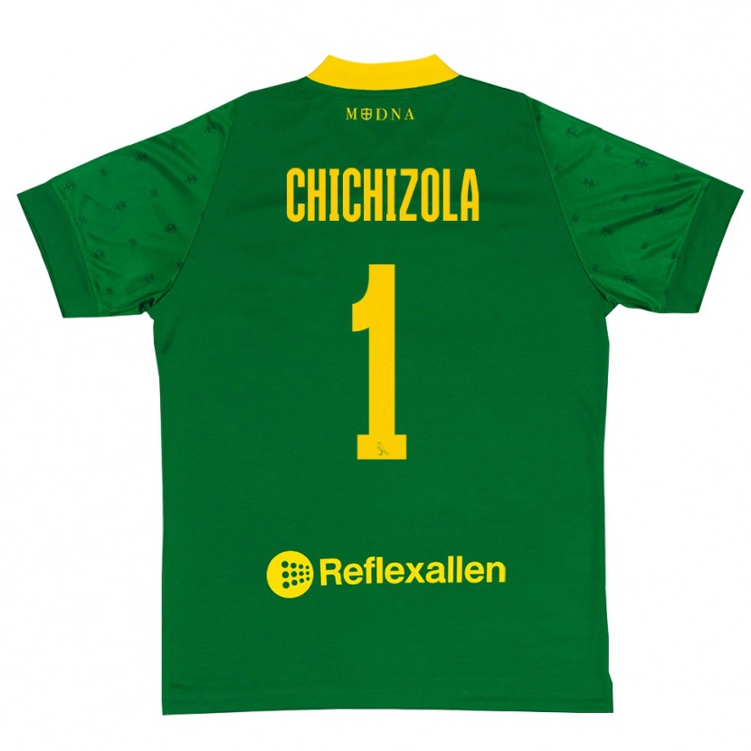 Danxen Niño Camiseta Leandro Chichizola #1 Verde Amarillo Portero Equipación 2025/26 La Camisa México