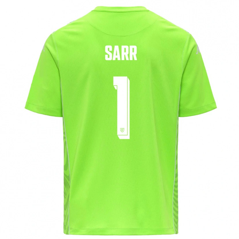 Danxen Niño Camiseta Mouhamadou Sarr #1 Verde Césped Blanco Portero Equipación 2025/26 La Camisa México