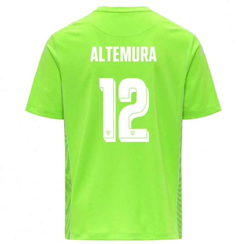 Danxen Niño Camiseta Tommaso Altemura #12 Verde Césped Blanco Portero Equipación 2025/26 La Camisa México