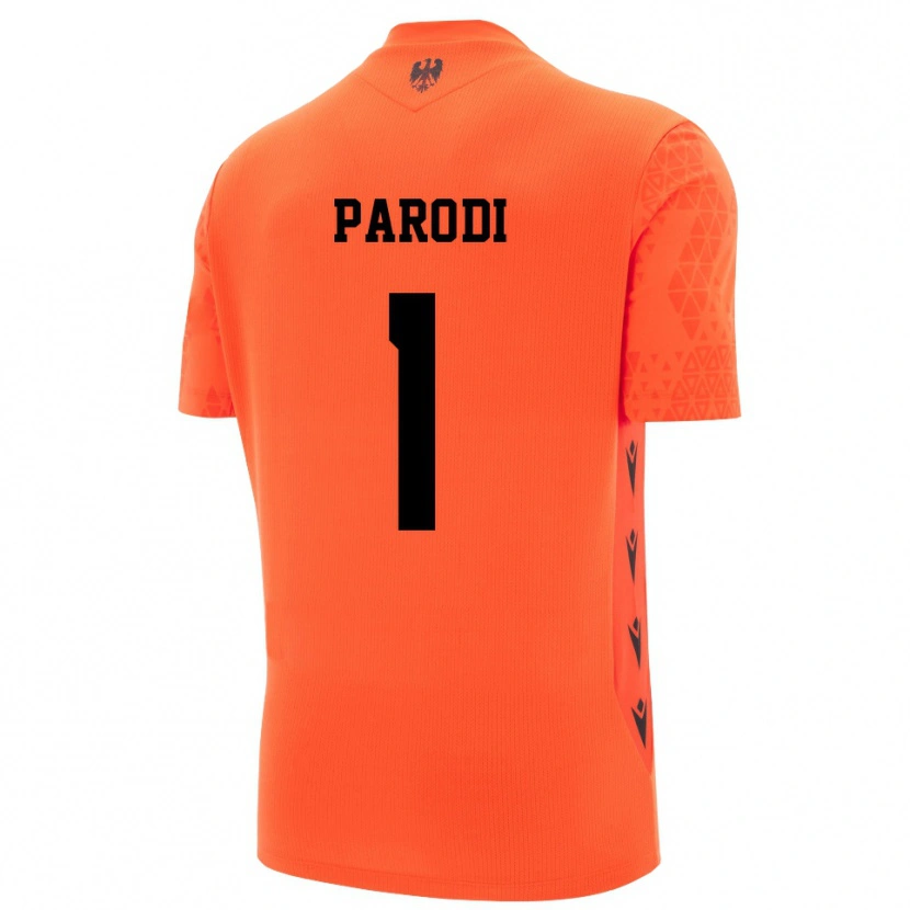Danxen Niño Camiseta Alessio Parodi #1 Naranja Oscuro Negro Portero Equipación 2025/26 La Camisa México