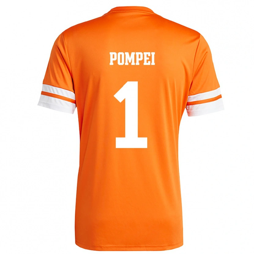 Danxen Niño Camiseta Thomas Pompei #1 Naranja Blanco Portero Equipación 2025/26 La Camisa México