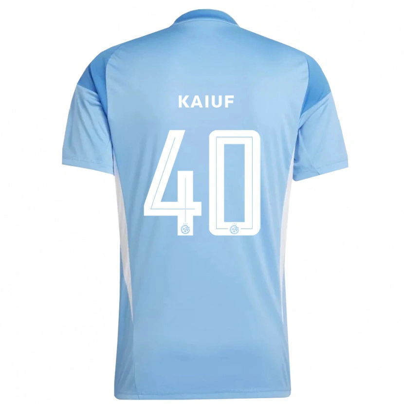 Danxen Niño Camiseta Sharif Kaiuf #40 Azul Claro Blanco Portero Equipación 2025/26 La Camisa México