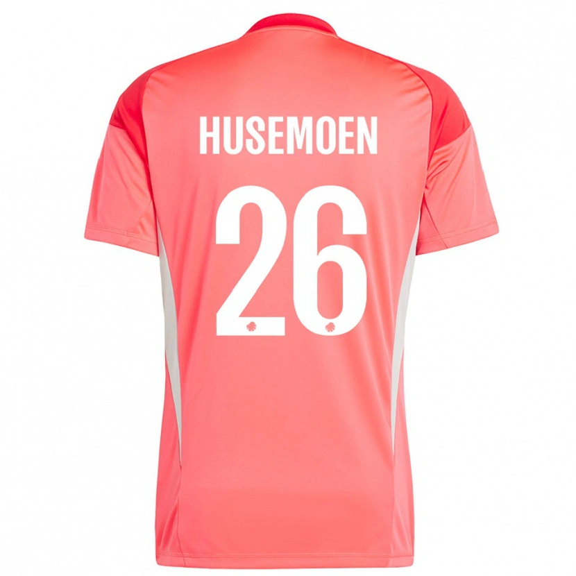 Danxen Niño Camiseta Astrid Husemoen #26 Rojo Blanco Portero Equipación 2025/26 La Camisa México