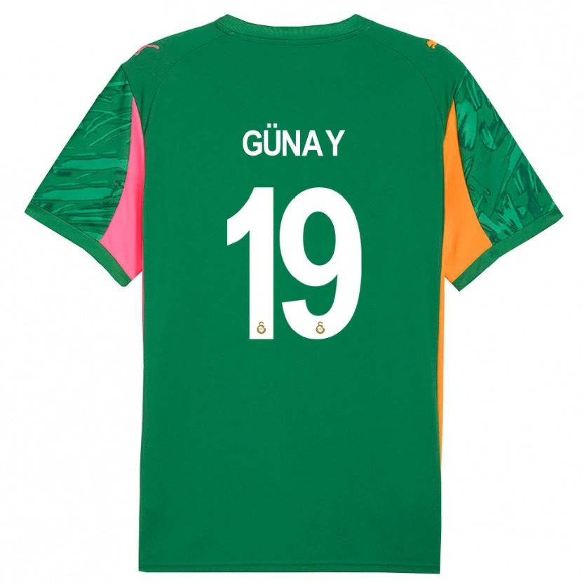 Danxen Niño Camiseta Günay Güvenç #19 Verde Naranja Rosa Portero Equipación 2025/26 La Camisa México