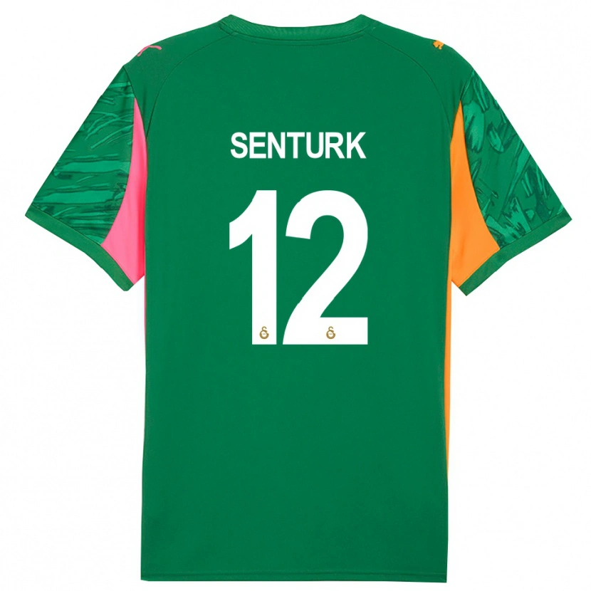 Danxen Niño Camiseta Haktan Şentürk #12 Verde Naranja Rosa Portero Equipación 2025/26 La Camisa México