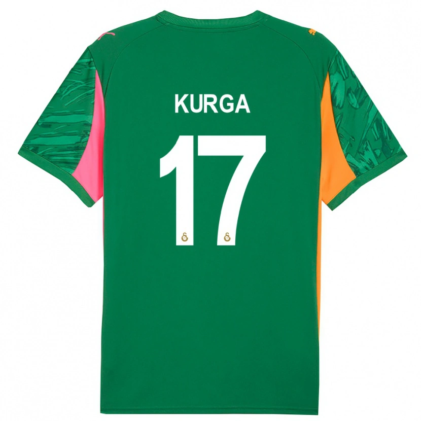 Danxen Niño Camiseta Handan Kurğa #17 Verde Naranja Rosa Portero Equipación 2025/26 La Camisa México