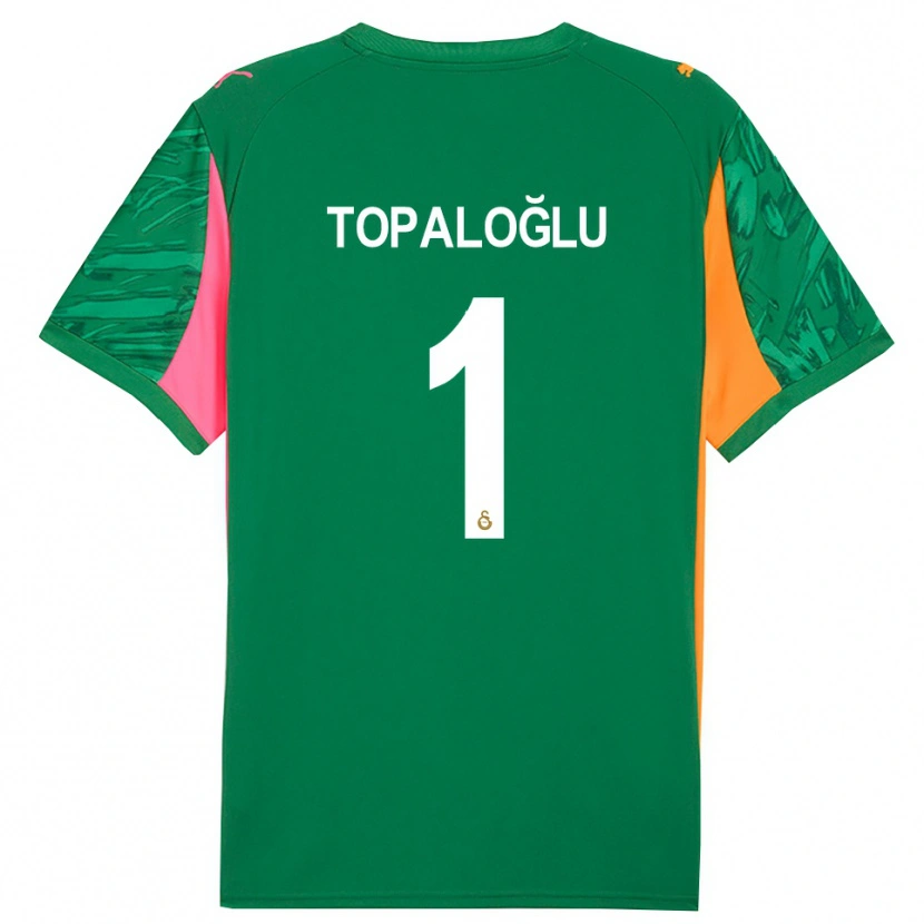 Danxen Niño Camiseta Eren Topaloğlu #1 Verde Naranja Rosa Portero Equipación 2025/26 La Camisa México
