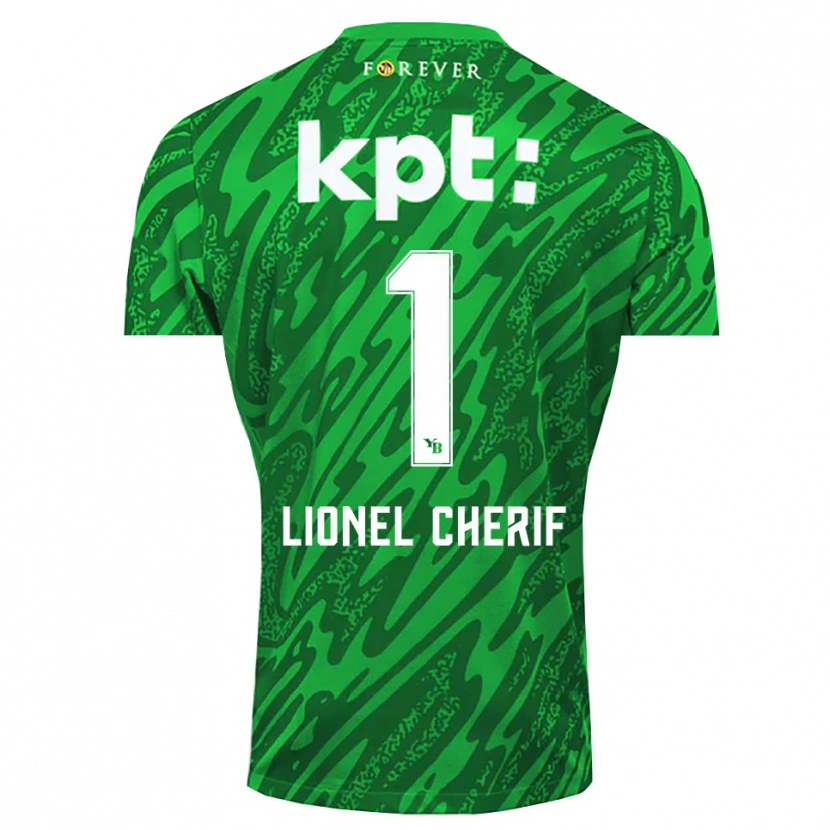 Danxen Niño Camiseta Kader Cherif #1 Verde Blanco Portero Equipación 2025/26 La Camisa México