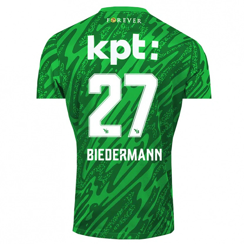Danxen Niño Camiseta Tamara Biedermann #27 Verde Blanco Portero Equipación 2025/26 La Camisa México