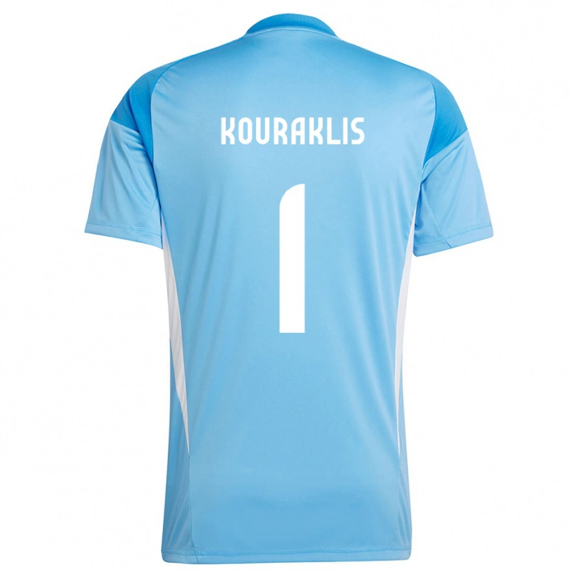 Danxen Niño Camiseta Georgios Kouraklis #1 Azul Cielo Profundo Portero Equipación 2025/26 La Camisa México