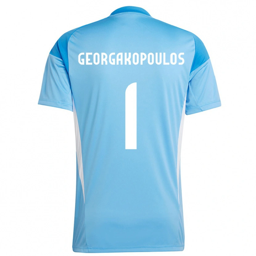 Danxen Niño Camiseta Iason Georgakopoulos #1 Azul Cielo Profundo Portero Equipación 2025/26 La Camisa México