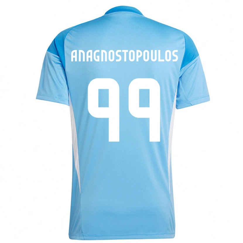 Danxen Niño Camiseta Alexandros Anagnostopoulos #99 Azul Cielo Profundo Portero Equipación 2025/26 La Camisa México