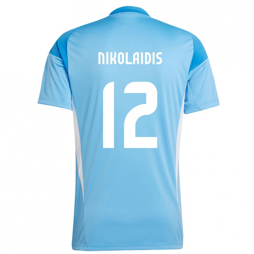 Danxen Niño Camiseta Georgios Nikolaidis #12 Azul Cielo Profundo Portero Equipación 2025/26 La Camisa México