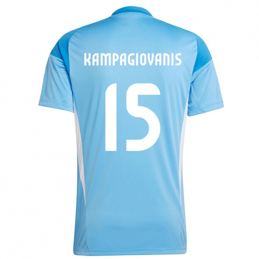 Danxen Niño Camiseta Anastasios Kampagiovanis #15 Azul Cielo Profundo Portero Equipación 2025/26 La Camisa México