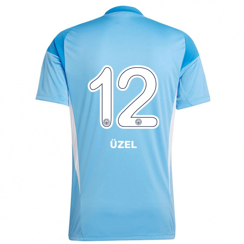 Danxen Niño Camiseta Nevzat Üzel #12 Azul Real Blanco Portero Equipación 2025/26 La Camisa México