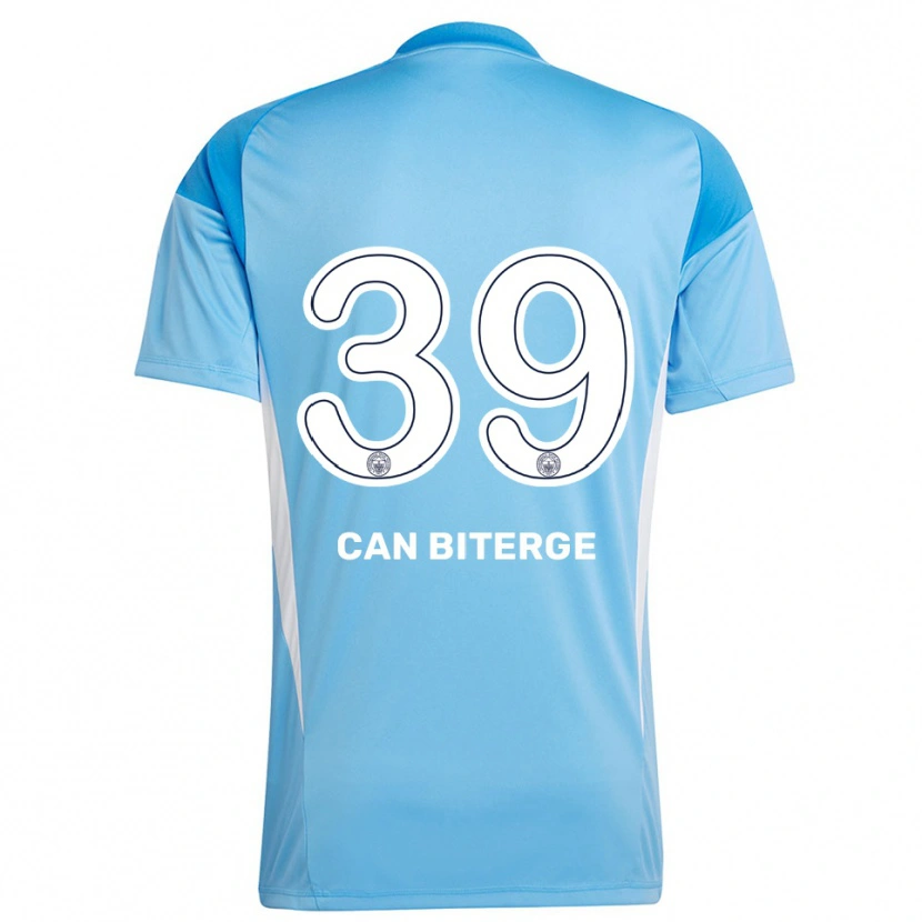 Danxen Niño Camiseta Engin Can Biterge #39 Azul Real Blanco Portero Equipación 2025/26 La Camisa México
