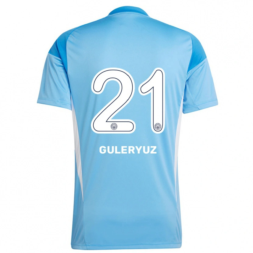 Danxen Niño Camiseta Göknur Güleryüz #21 Azul Real Blanco Portero Equipación 2025/26 La Camisa México
