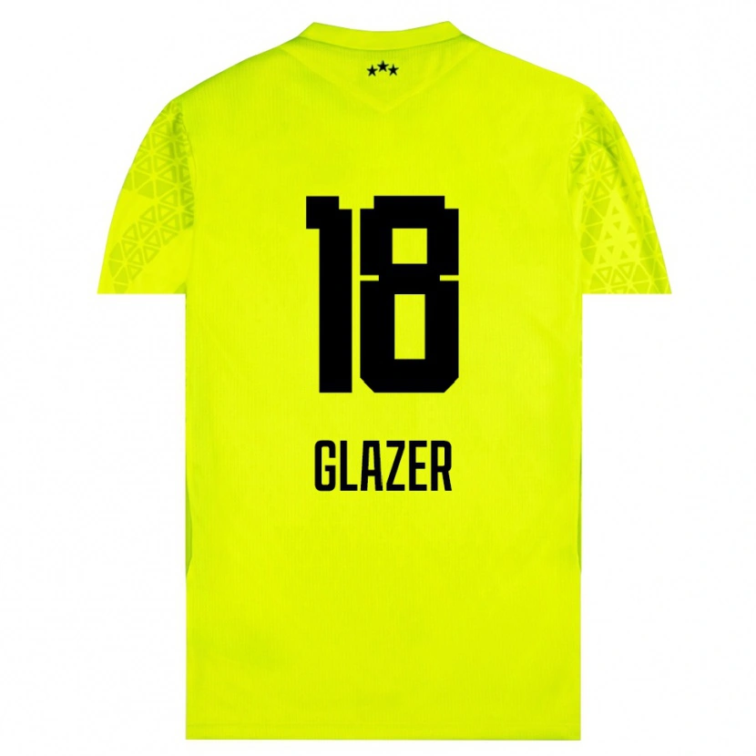 Danxen Niño Camiseta Omri Glazer #18 Verde Amarillo Negro Portero Equipación 2025/26 La Camisa México