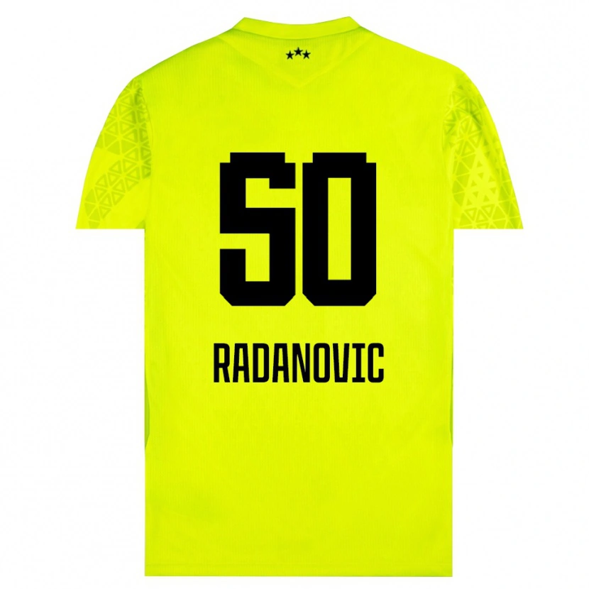 Danxen Niño Camiseta Savo Radanovic #50 Verde Amarillo Negro Portero Equipación 2025/26 La Camisa México