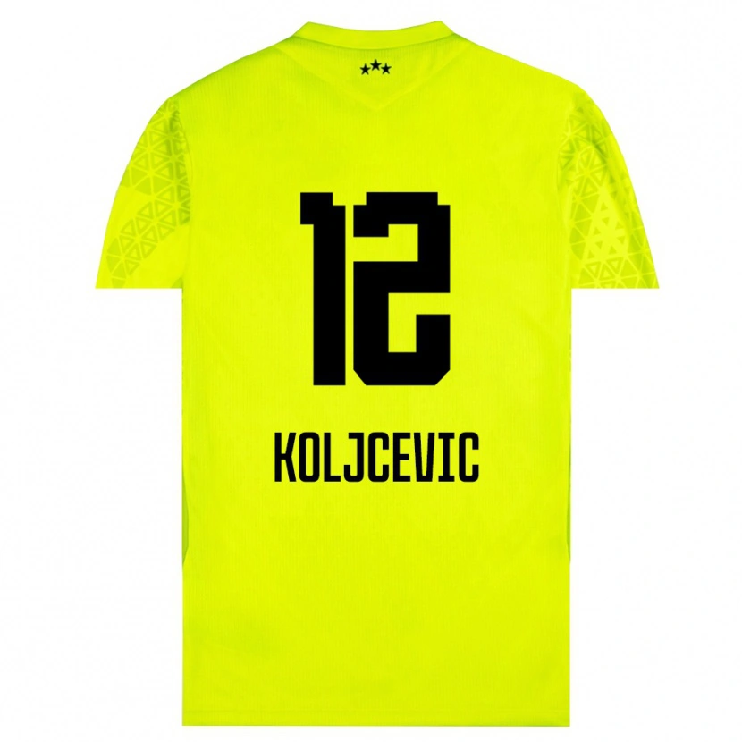 Danxen Niño Camiseta Danilo Koljcevic #12 Verde Amarillo Negro Portero Equipación 2025/26 La Camisa México