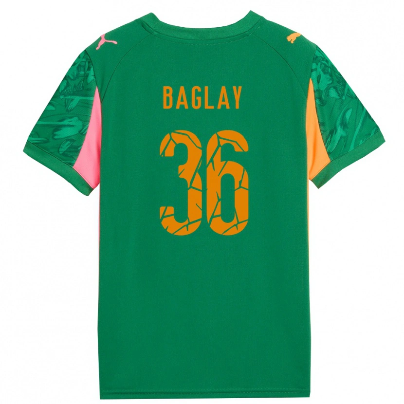 Danxen Niño Camiseta Rostyslav Baglay #36 Verde Naranja Rosa Portero Equipación 2025/26 La Camisa México