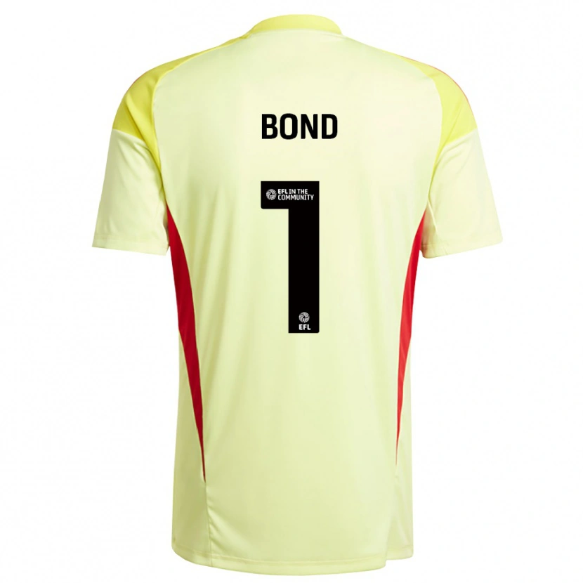 Danxen Niño Camiseta Abbi Bond #1 Amarillo Claro Portero Equipación 2025/26 La Camisa México