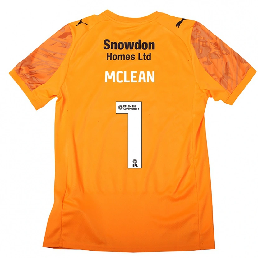 Danxen Niño Camiseta Katie Mclean #1 Negro Naranja Portero Equipación 2025/26 La Camisa México