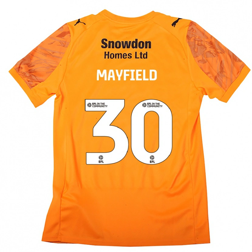 Danxen Niño Camiseta Holly Mayfield #30 Negro Naranja Portero Equipación 2025/26 La Camisa México