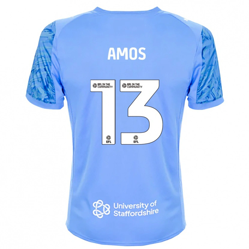 Danxen Niño Camiseta Ben Amos #13 Azul Real Portero Equipación 2025/26 La Camisa México