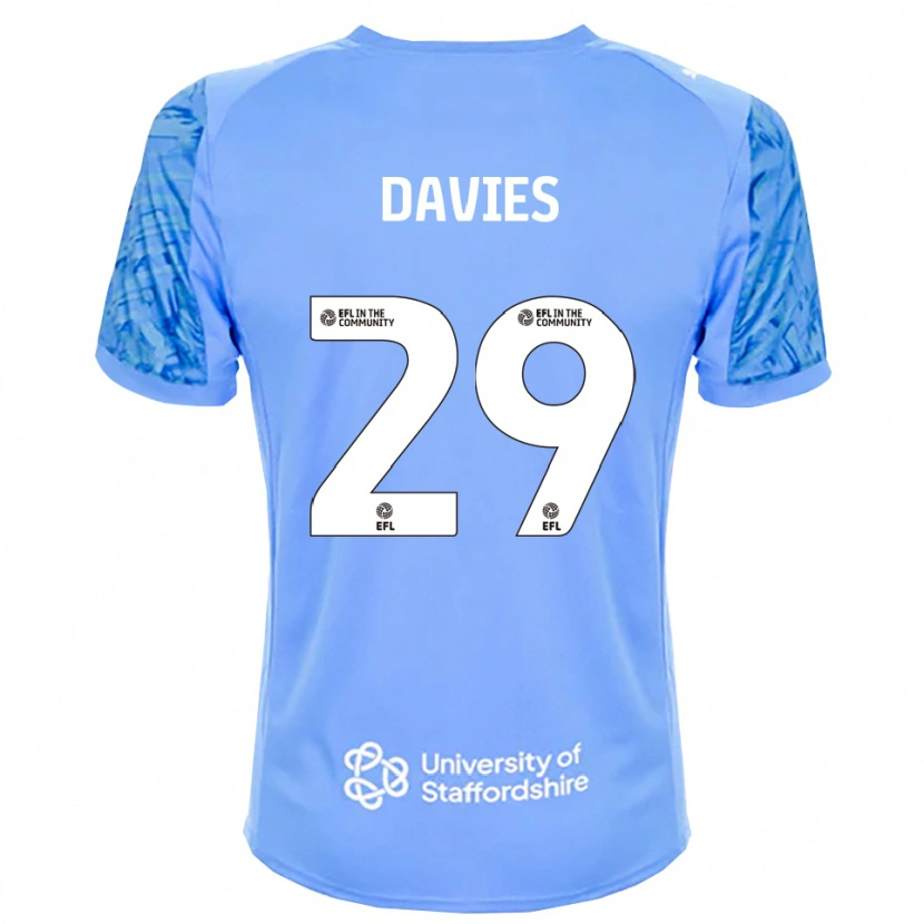 Danxen Niño Camiseta Arron Davies #29 Azul Real Portero Equipación 2025/26 La Camisa México