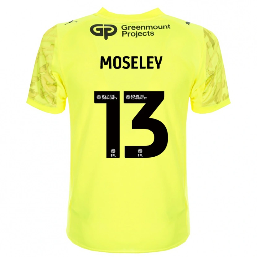 Danxen Niño Camiseta Faye Moseley #13 Negro Verde Fluorescente Portero Equipación 2025/26 La Camisa México
