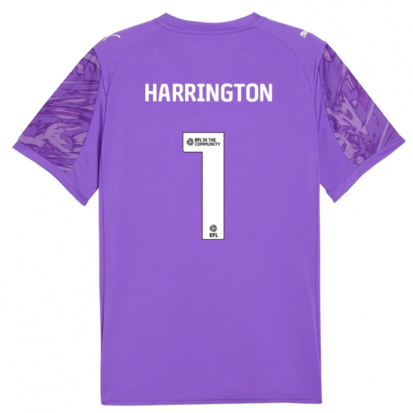 Danxen Niño Camiseta David Harrington #1 Rojo Morado Portero Equipación 2025/26 La Camisa México