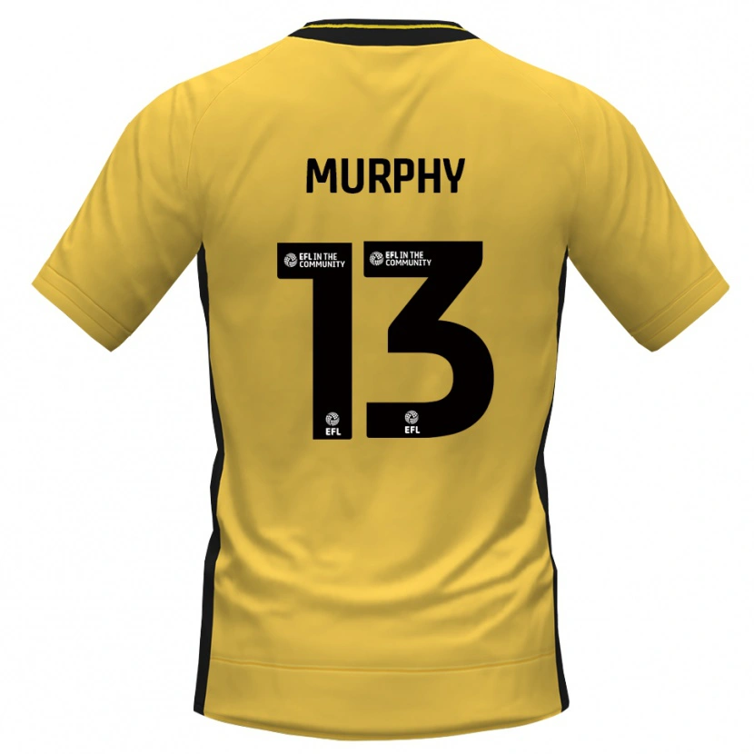 Danxen Niño Camiseta Joe Murphy #13 Negro Amarillo Portero Equipación 2025/26 La Camisa México
