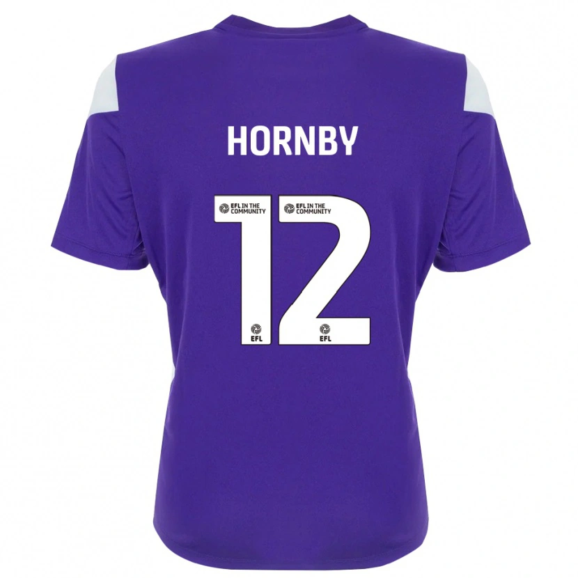 Danxen Niño Camiseta Sam Hornby #12 Blanco Morado Portero Equipación 2025/26 La Camisa México