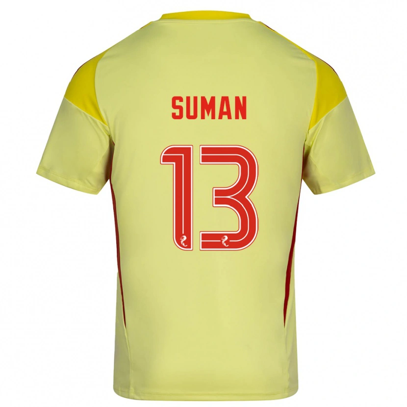 Danxen Niño Camiseta Nick Suman #13 Rojo Amarillo Portero Equipación 2025/26 La Camisa México