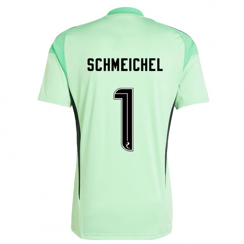 Danxen Niño Camiseta Kasper Schmeichel #1 Negro Verde Claro Portero Equipación 2025/26 La Camisa México